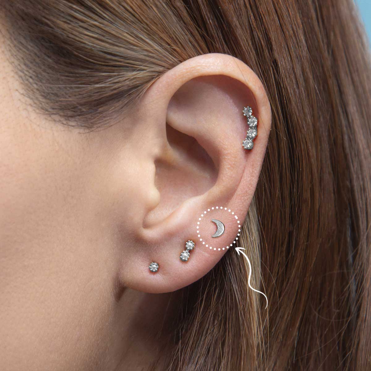 Moon Flatback Silver