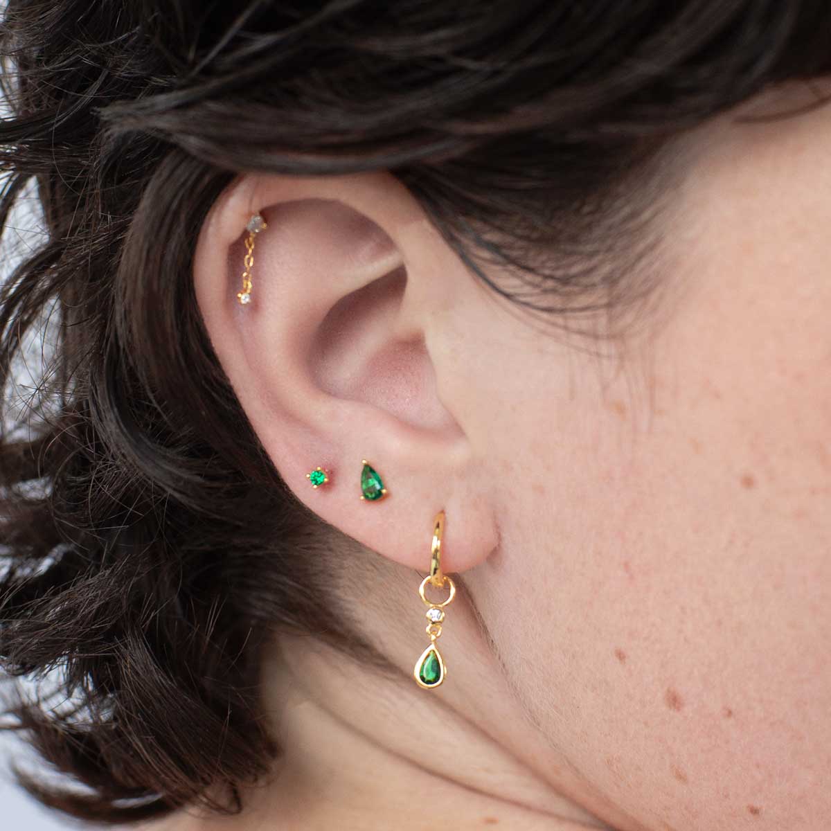 Green Pear Earring Charm