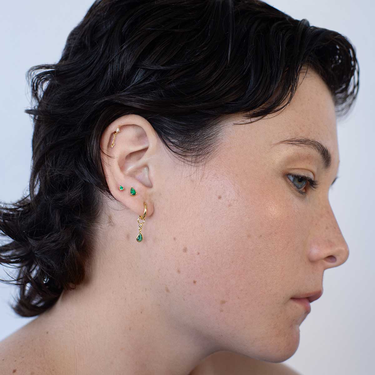 Green Pear Earring Charm