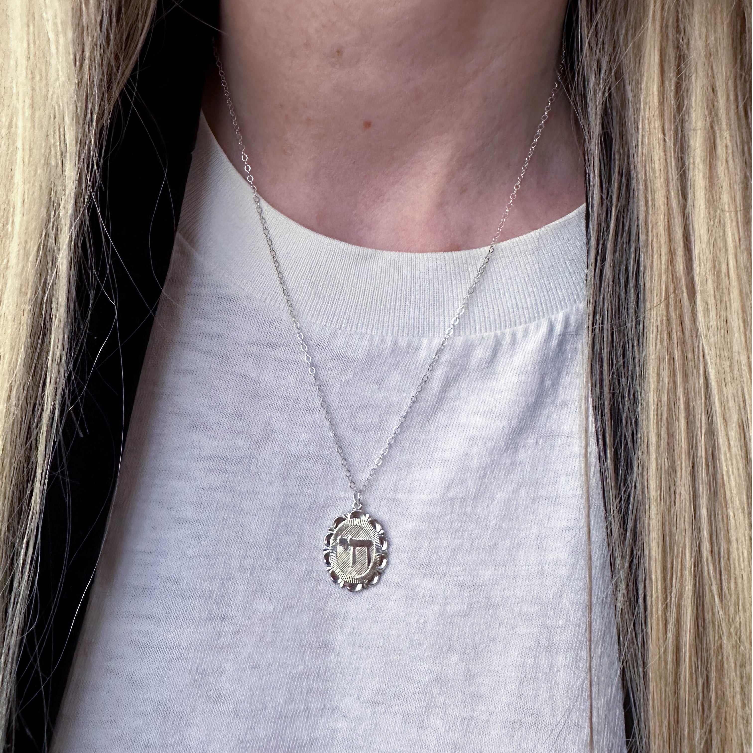 Star of David Silver Flower Frame