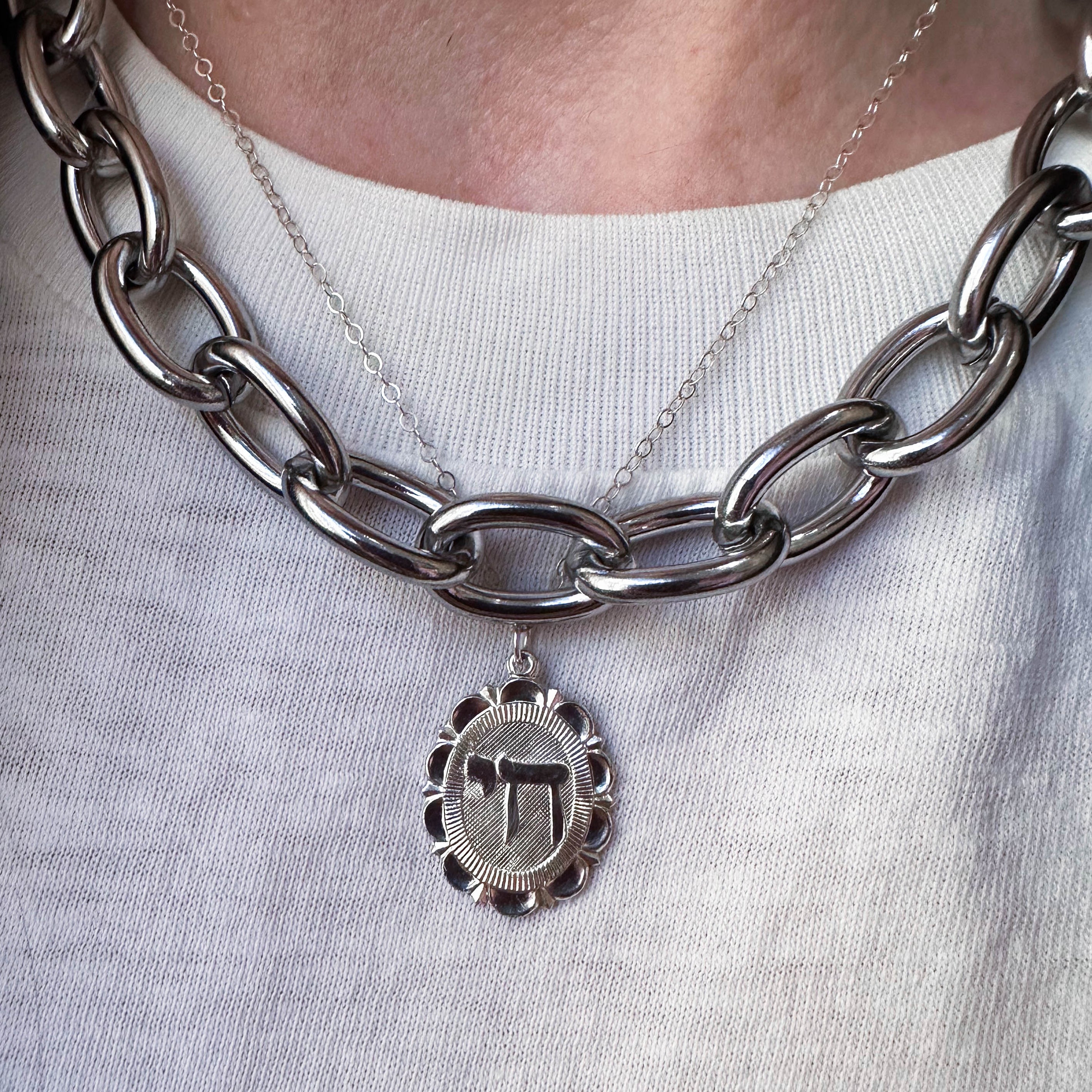 다윗의 별 실버 꽃 액자