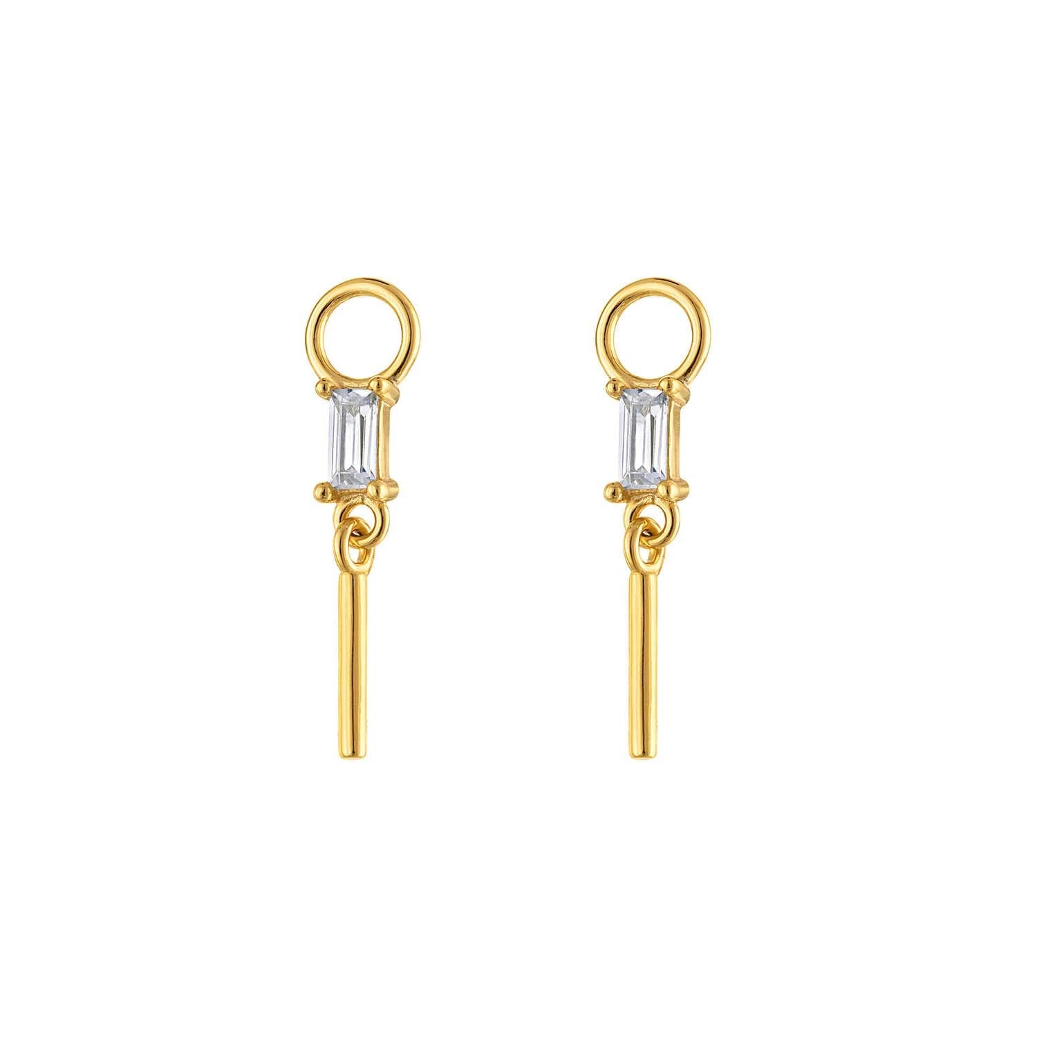 Baguette Pavé Long Charm
