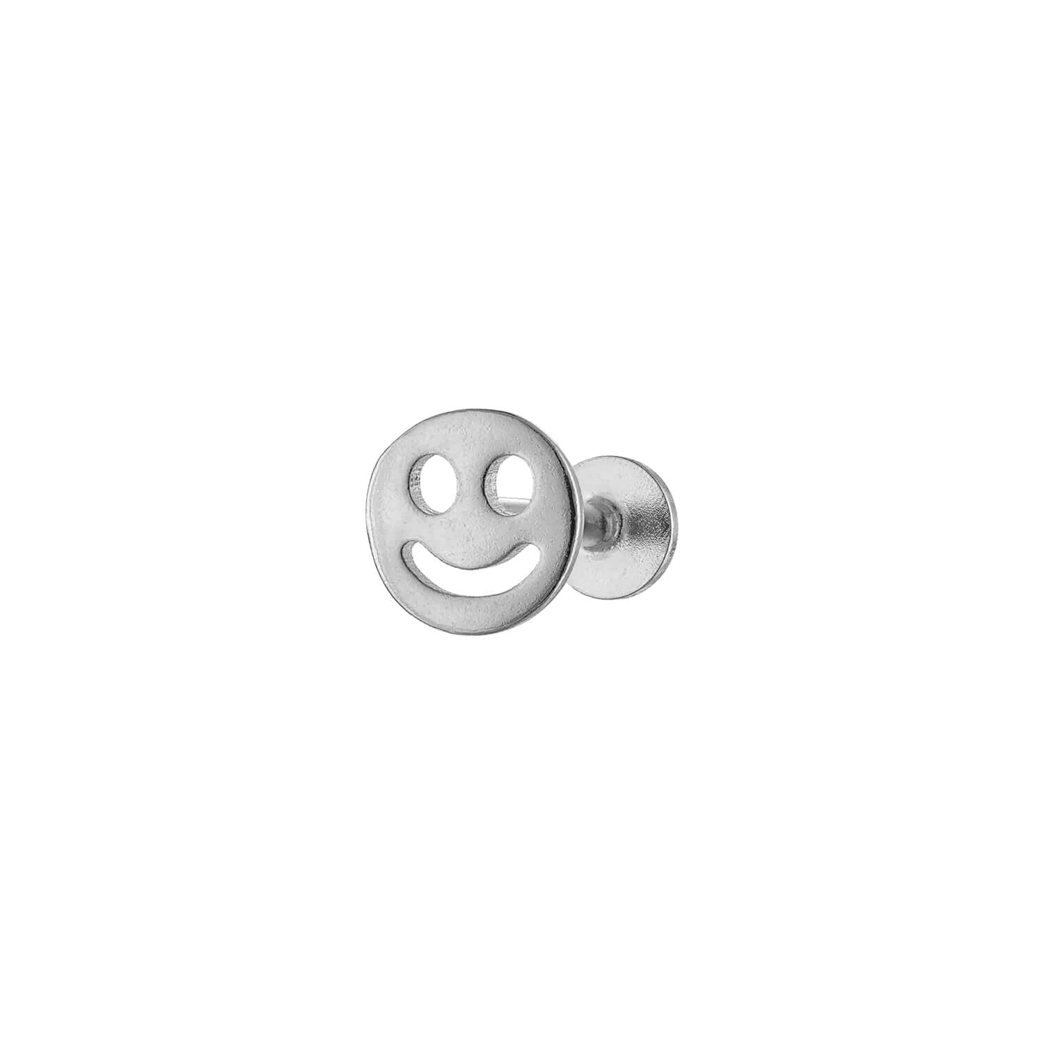 Flatback Happy Face Silver
