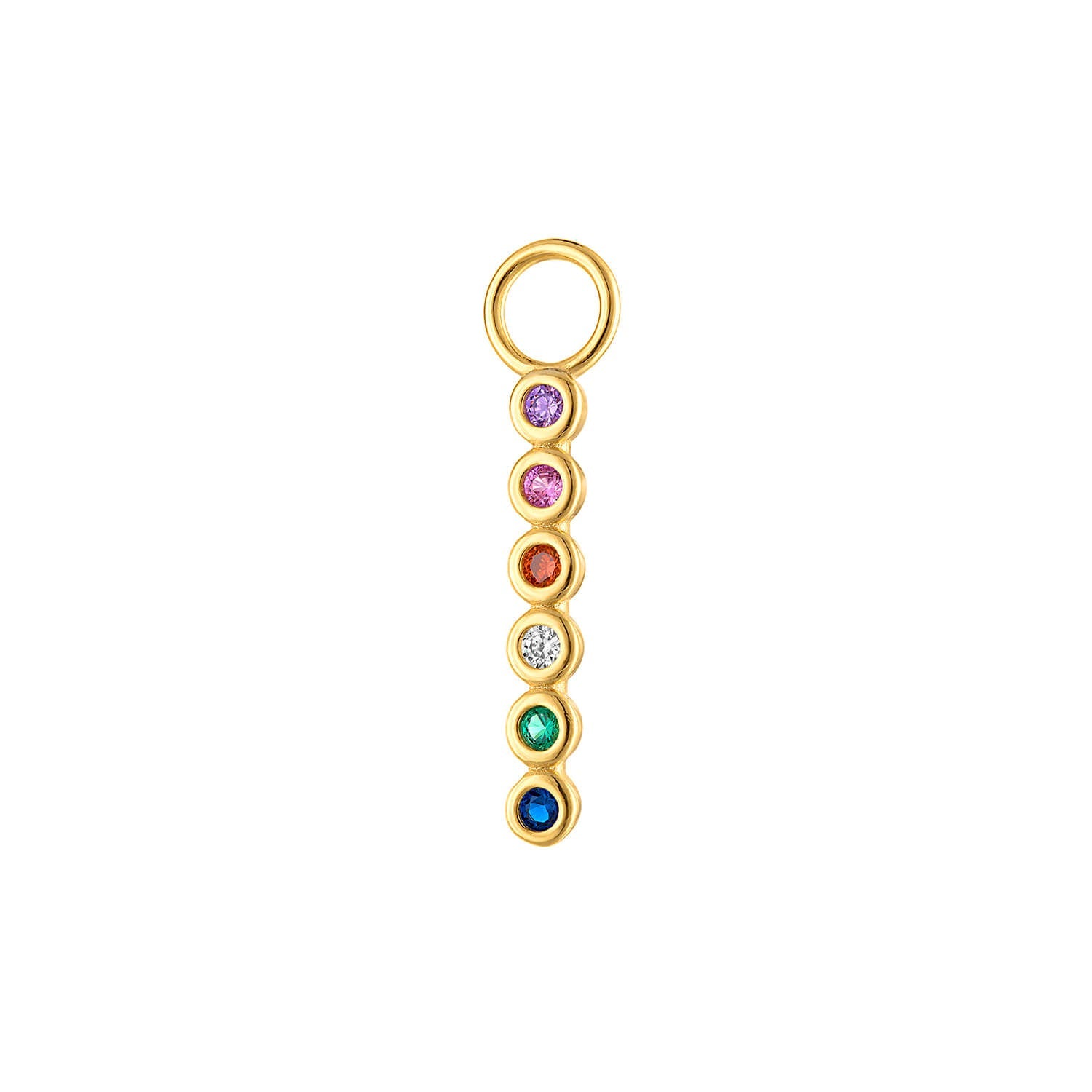 Six Rainbow Charm Earring Charm