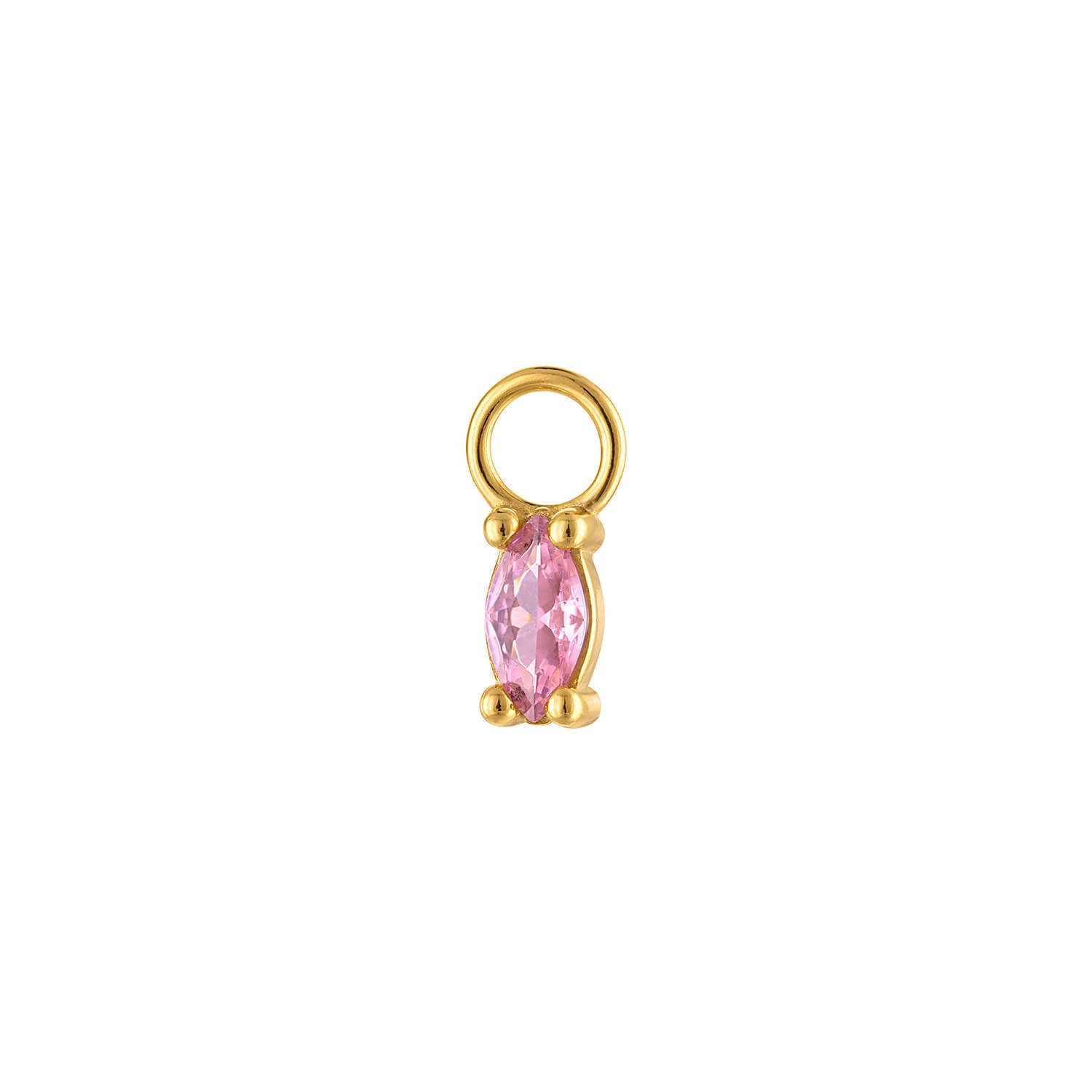 Charm Oval Pink Earring