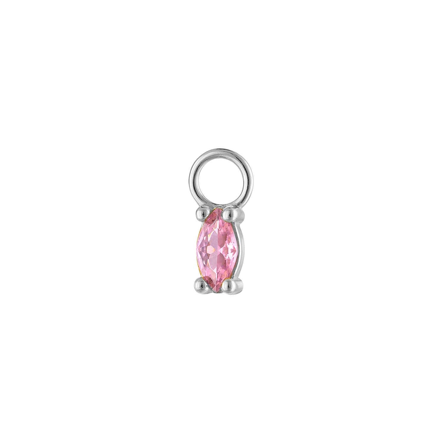 Charm Oval Pink Earring