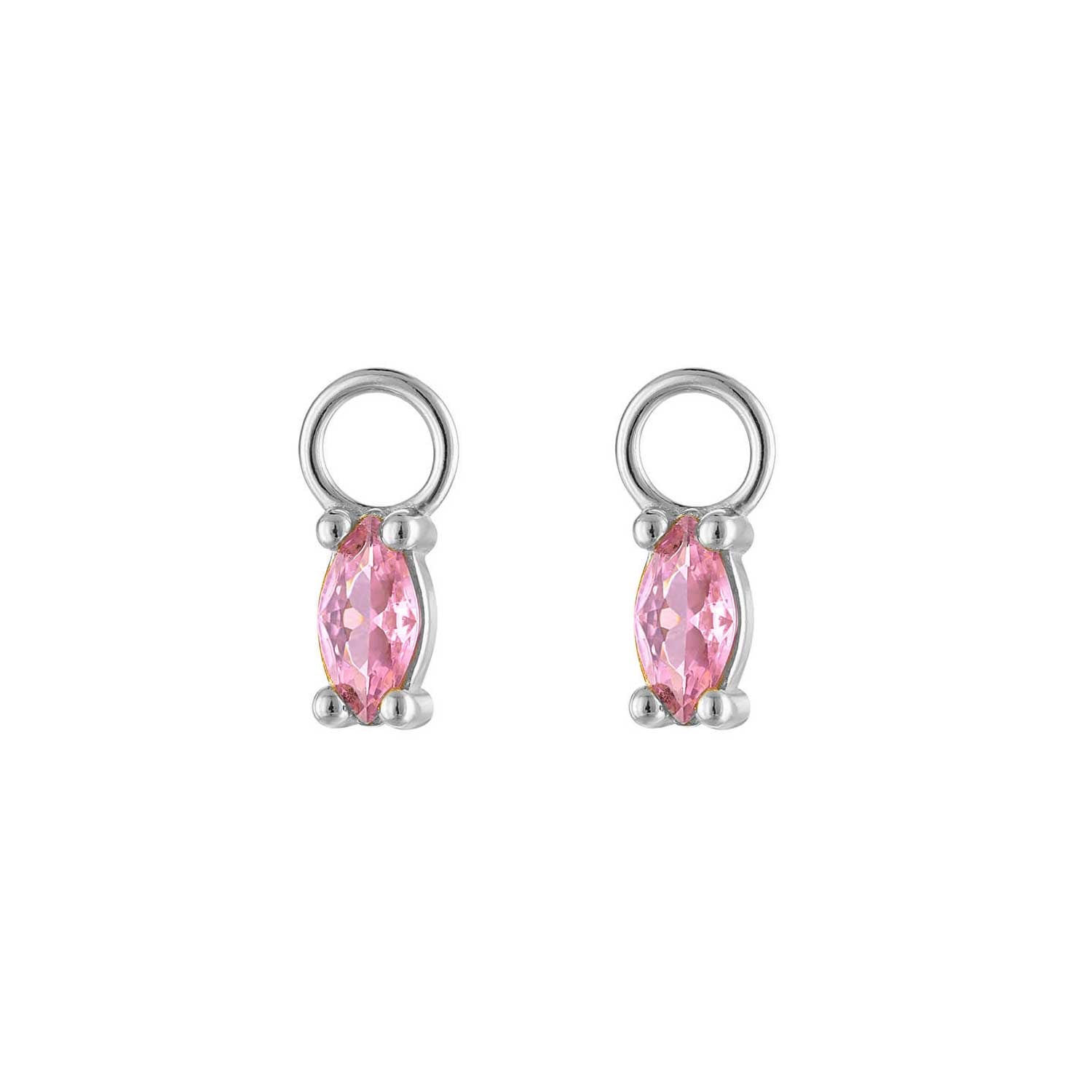 Charm Oval Pink Earring