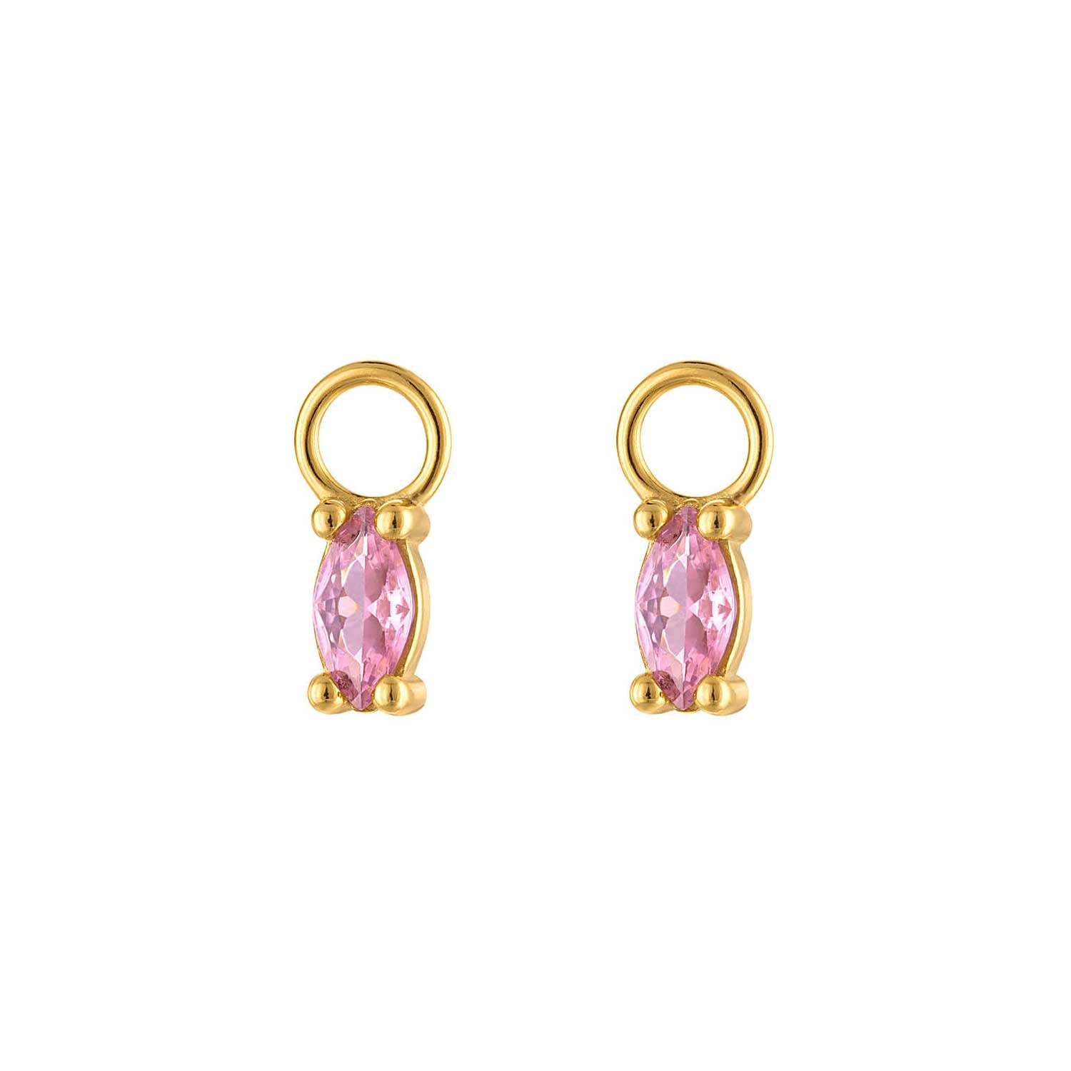 Charm Oval Pink Earring