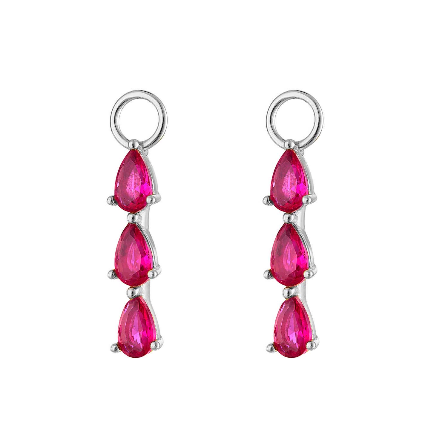 Triple Pink Topaz Charms