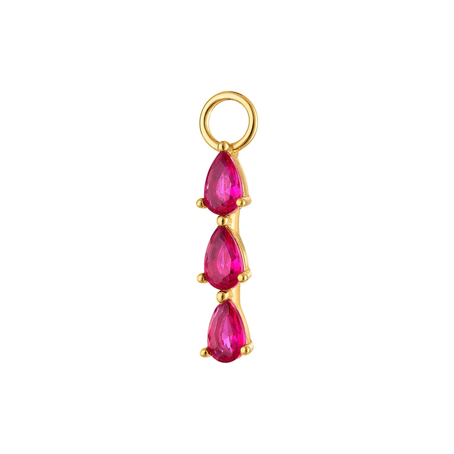 Triple Pink Topaz Charms