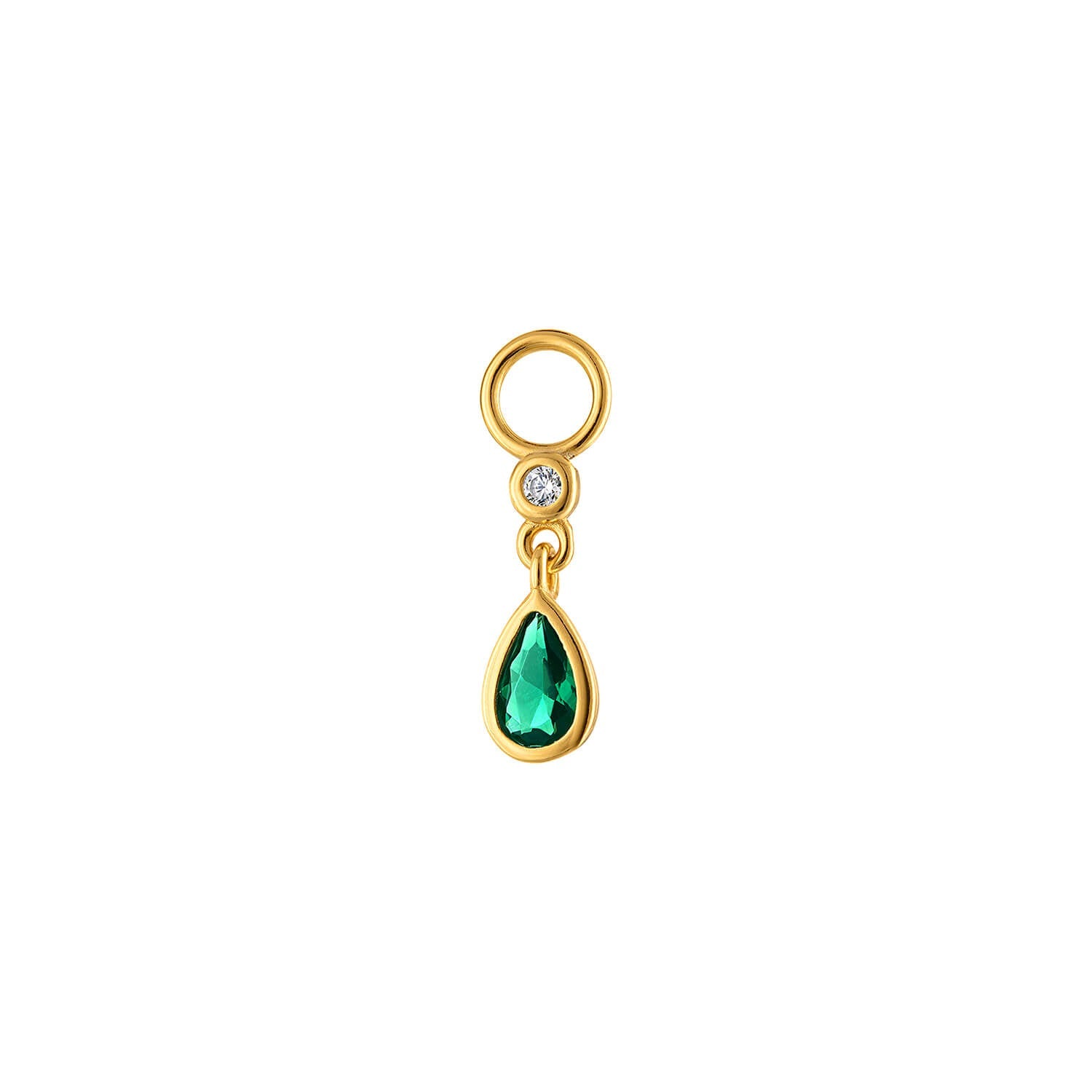 Green Pear Earring Charm
