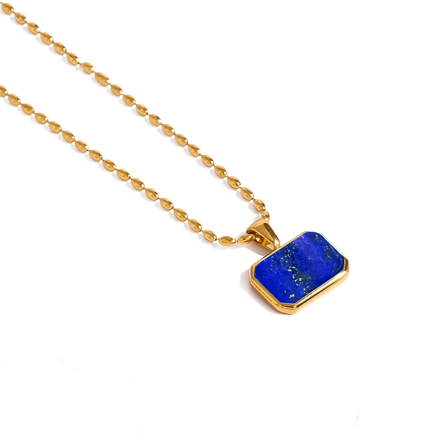 Lapis Gemstone Charm Necklace