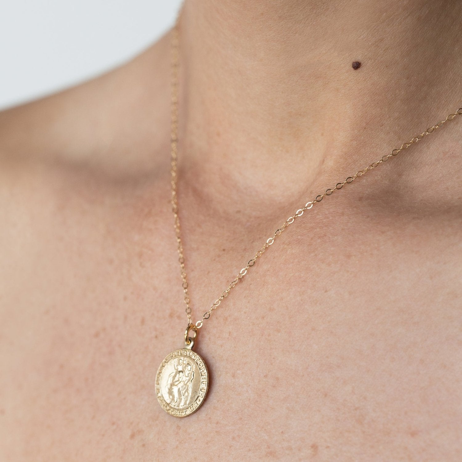 St Christopher Charm Necklace