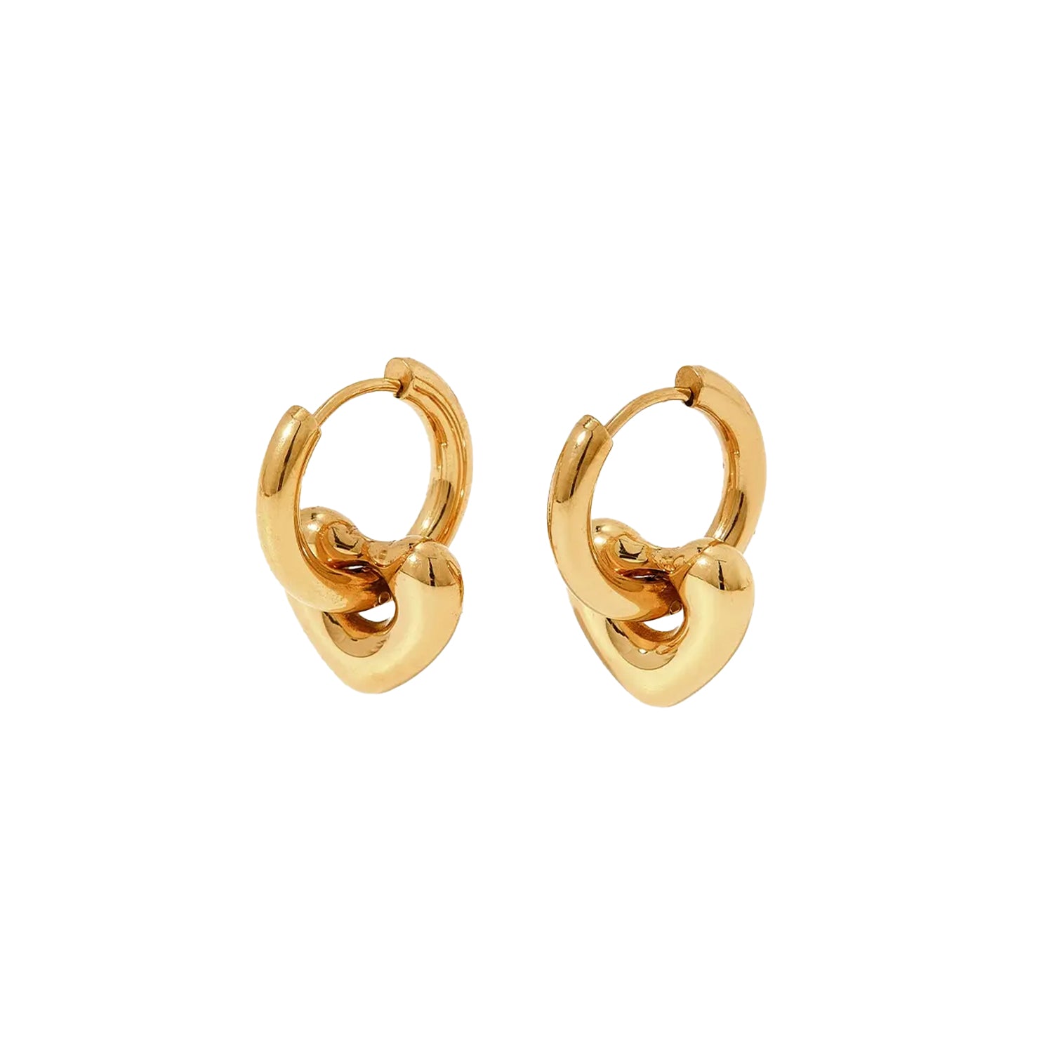 Puffy Gold Heart Earring