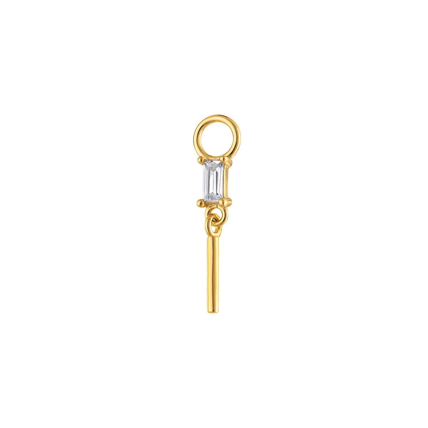 Baguette Pavé Long Charm