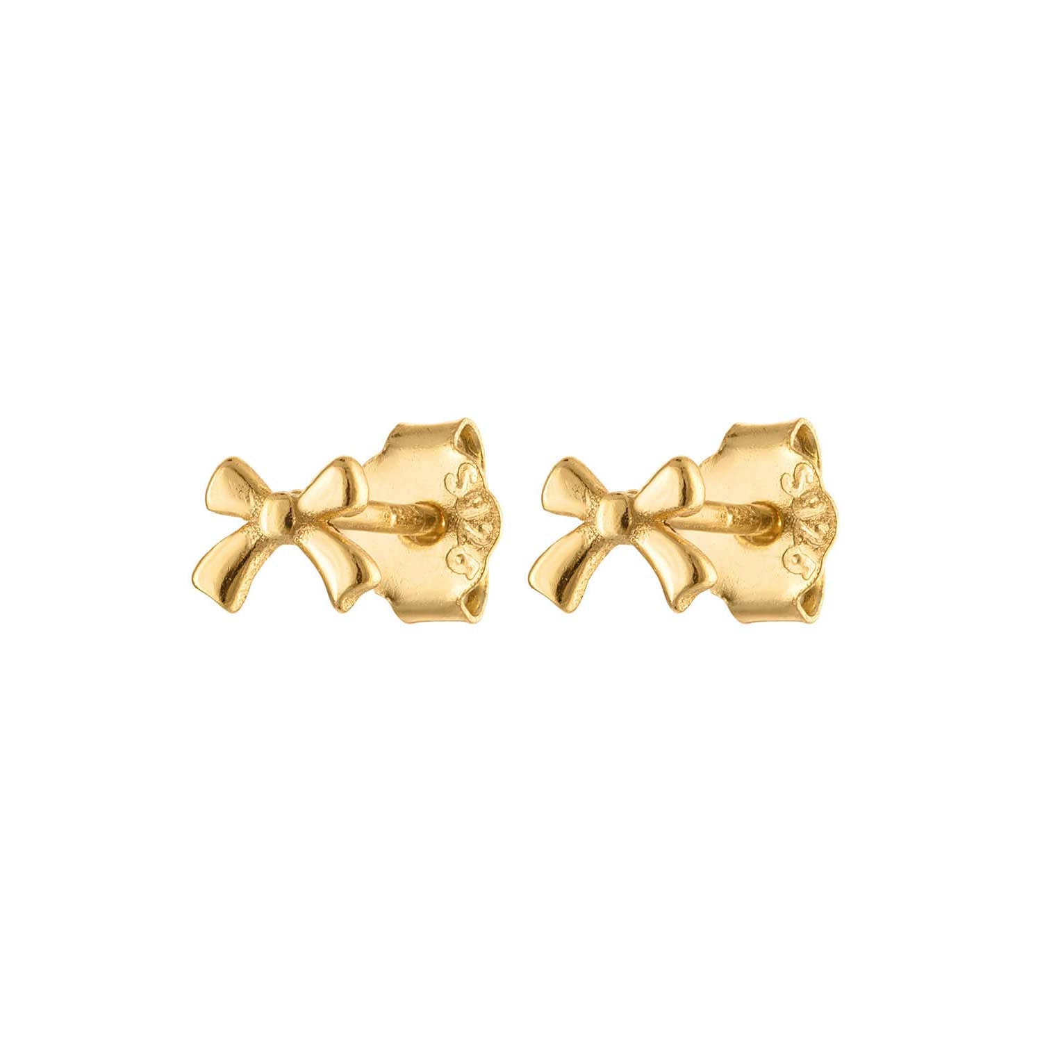 Micro Gold Bow Stud