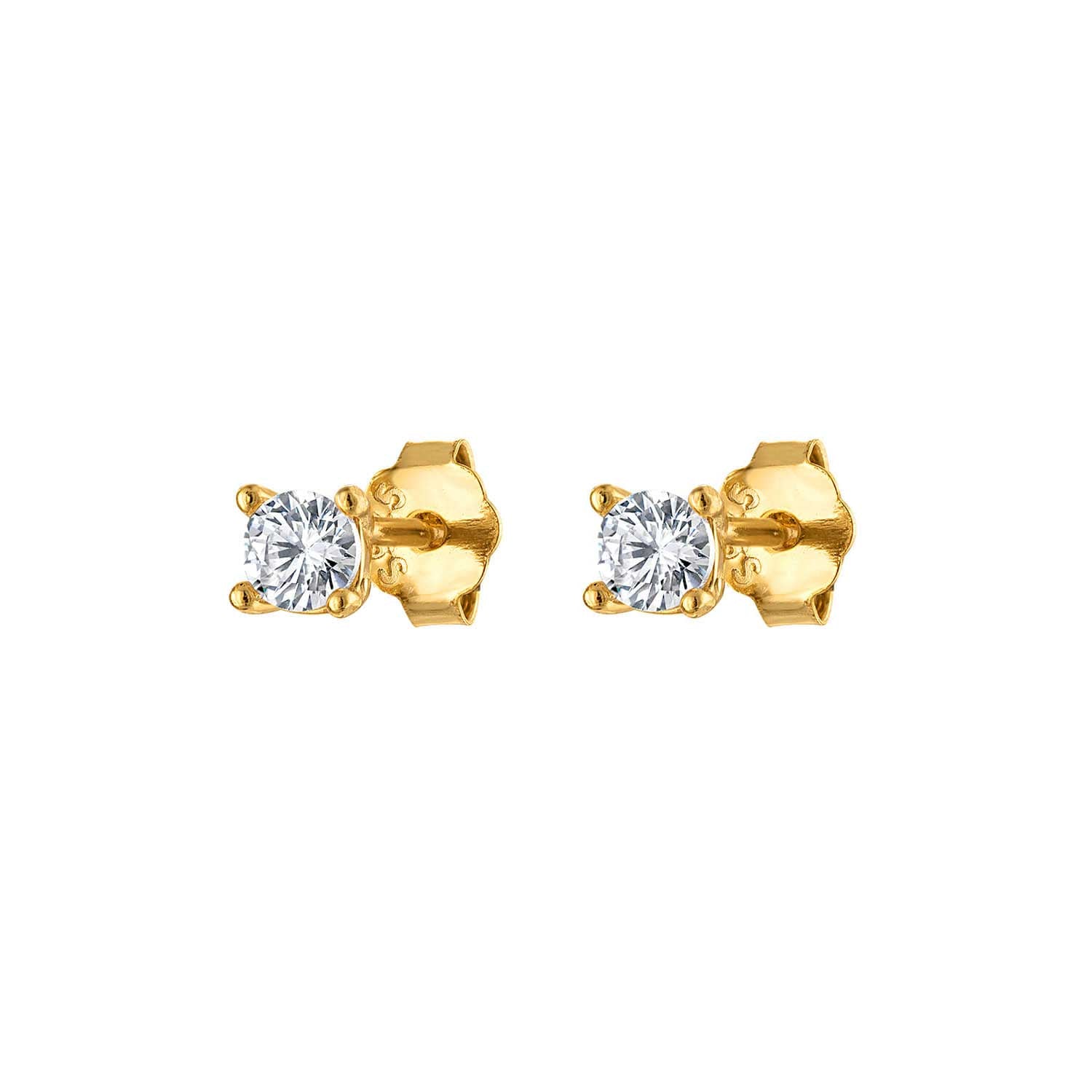 3mm Gold Round Stud